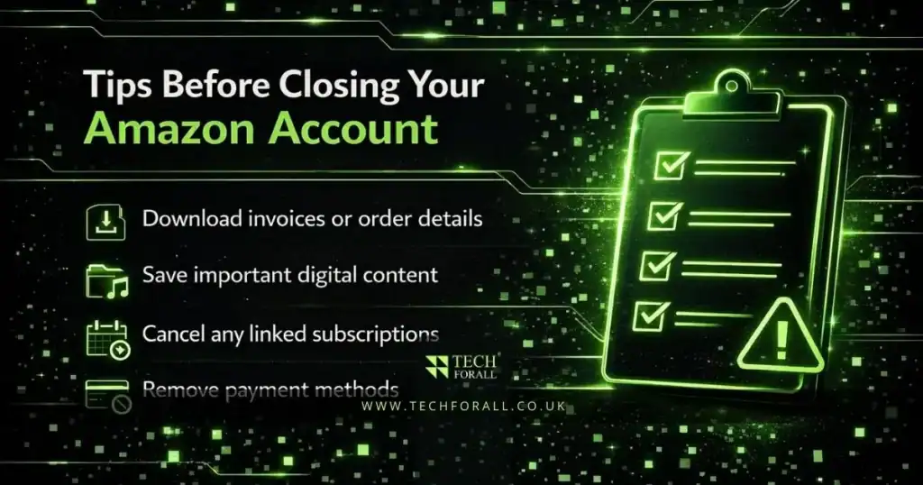 Tips Before Closing Your Amazon Account