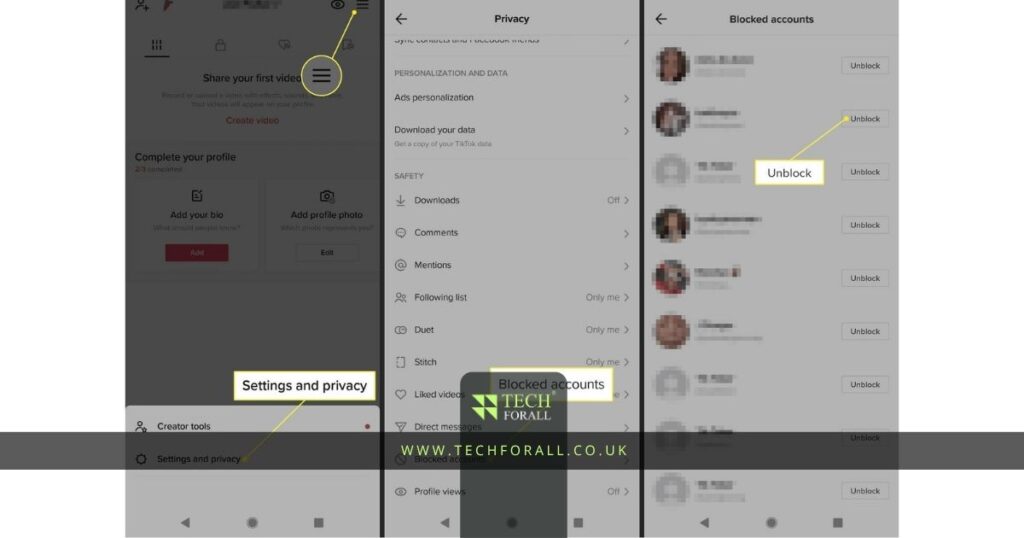 How to Unblock Someone on TikTok