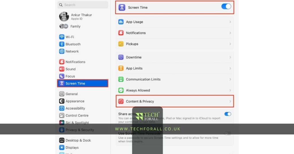 Use Screen Time to Block Websites